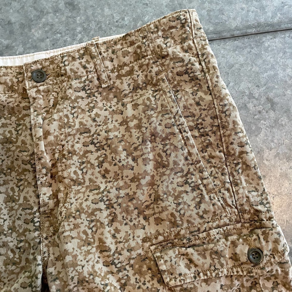 Levi's Camo Cargo Shorts 90s Y2K Cut Off Tan Brown White Tab Logo Mens 32 - Picture 3 of 13